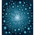 thumbnail image 3 of Fantasy Duvet Cover Set, Digital Computer Art Futuristic Dots Circular Spots Galaxy Energy Illustration, Decorative 3 Piece Bedding Set with 2 Pillow Shams, Queen Size, Petrol Blue, by Ambesonne, 3 of 3