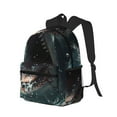 thumbnail image 2 of Lsque Wave Ocean Animal Shark Classic Casual Backpack - Large Capacity Water-Resistant Backpack for School, Work, Travel, and Outdoor Activities, 2 of 8