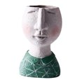 thumbnail image 3 of Florero retrato escultura resina decorativa rostro humano florero maceta para oficina en casa, tipo 3 sidaley HA002260-03B, 3 of 6