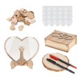 thumbnail image 4 of veasfak Guest Book Wedding with Wooden Hearts Unique Wedding Guest Book Frame with heart, 4 of 9