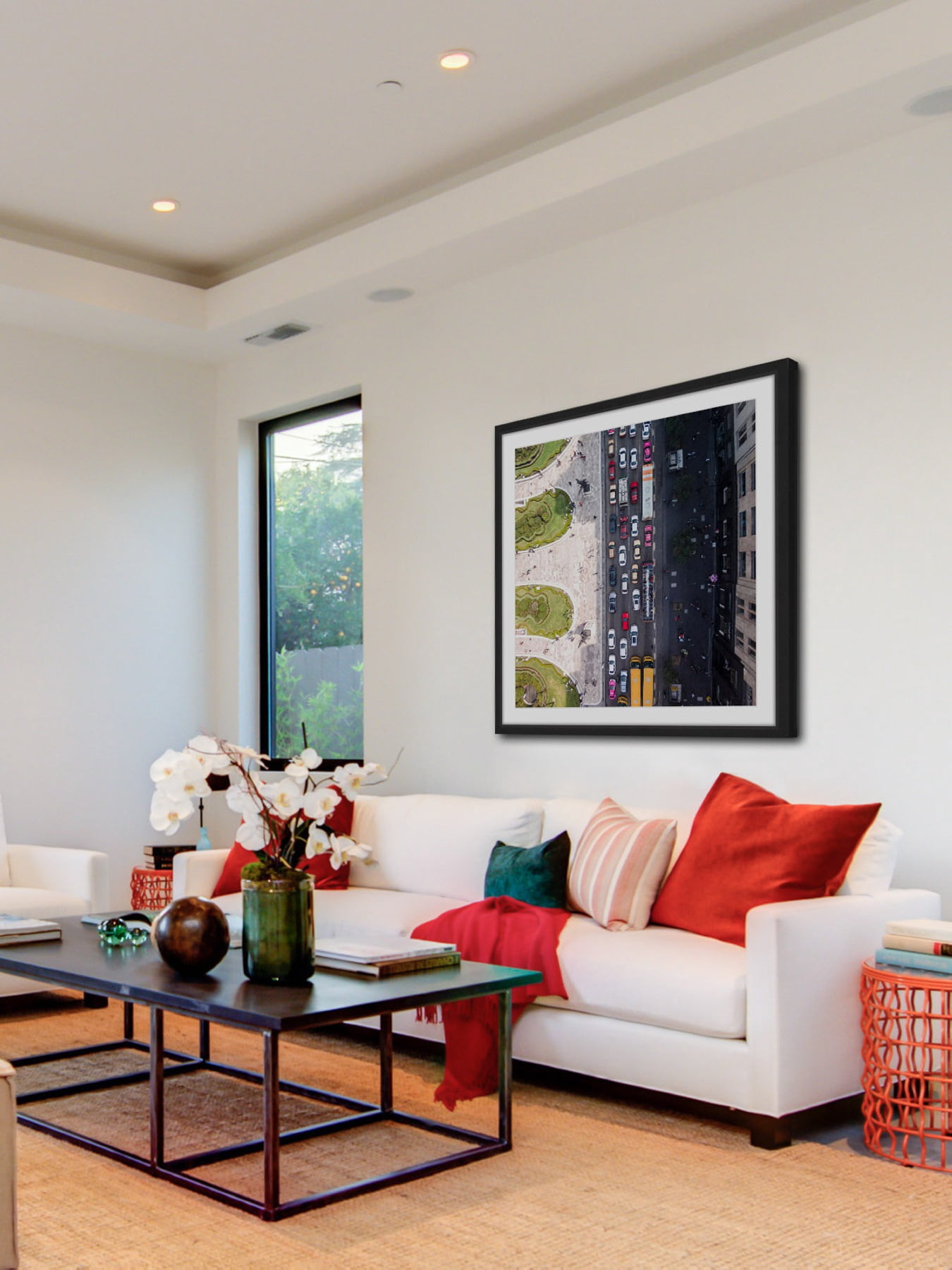 "City Traffic" Framed Painting Print