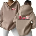 thumbnail image 1 of WEAIXIMIUNG Robe Sweat-Shirt pour Femmes Manches Courtes et Mode Hiver Sweat à Capuche Imprimé Sans Poches, 1 of 5