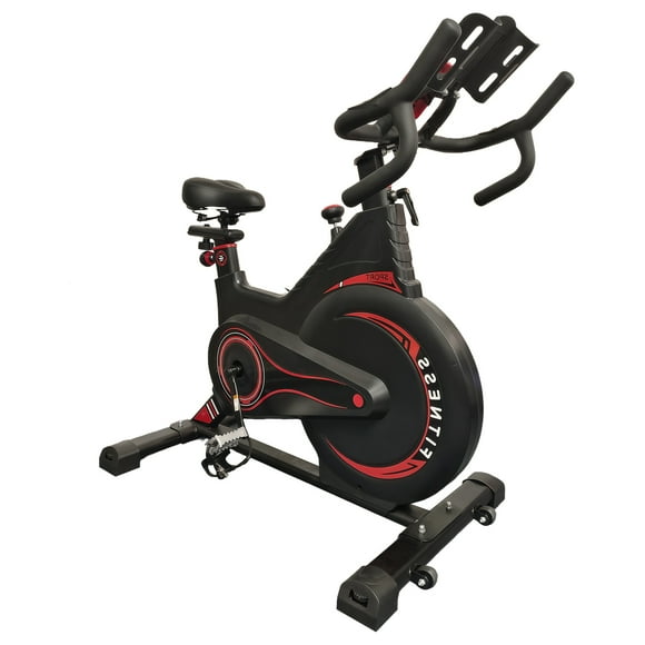 Bicicleta de Ejercicio Profesional Lujosa Grande Fija Deportiva Spinning Negro