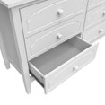 thumbnail image 3 of HestiNysus White Contemporary Roman Style Collection, Solid Wood 6 Drawer Chest, Large Dresser Chest, Painted Finish., 3 of 5