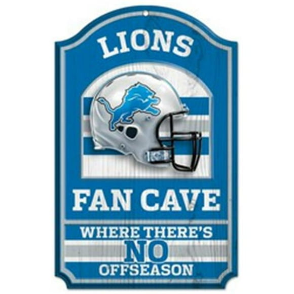 Detroit Lions Sign 11x17 Wood Fan Cave Design