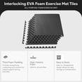 thumbnail image 4 of BalanceFrom Extra Thick Puzzle Exercise Mat with EVA Foam Interlocking Tiles for MMA, Exercise, Gymnastics, and Home Gym Protective Flooring in Black, 4 of 8