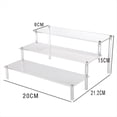 thumbnail image 2 of Acrylic Lifting Display Stand 3-Layer Perfume Tissue Display Stand Character Model Display Stand Dessert Rack,1 * Elevation display rack,Transparent, 2 of 6