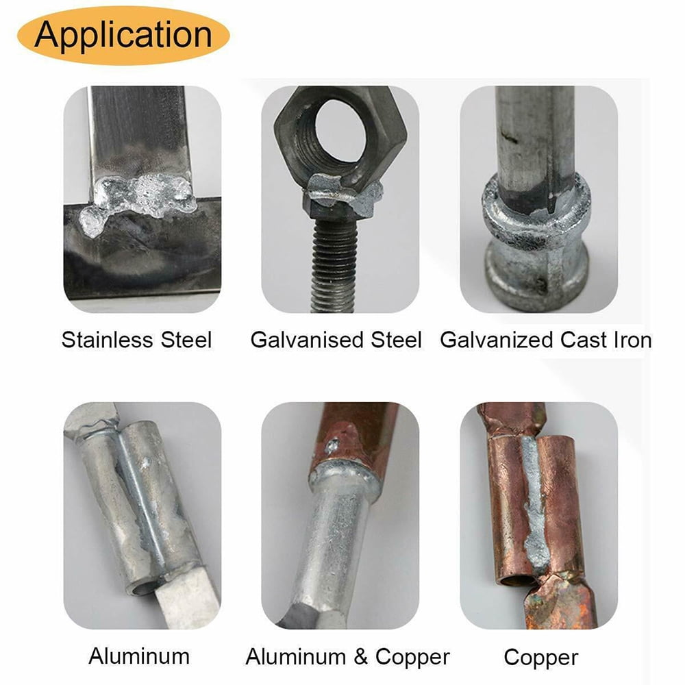 1.6mm Aluminum Welding Rods, Multipurpose Copper Aluminum Repair Rods for Welding Alloy, Stainless, Galvanized Steel, 50Pcs
