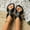Black, variant on WIZUTIZ Shower Shoes Women Comfortable Retro Walking Womens Summer Sandals BOHO Jeweled Shiny Slippers Slides BOHO Knitted Beach Slip on Sandals Indoor Breathable Slides Mom Birthday Gifts