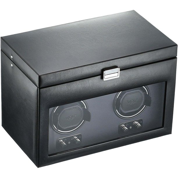 Wolf Heritage Double Watch Winder with Storage