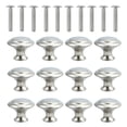 thumbnail image 1 of MasteelfCA 12 Pcs Practical Stainless Steel Drawer Cabinet Door Single Hole Handles (Silver), 1 of 8