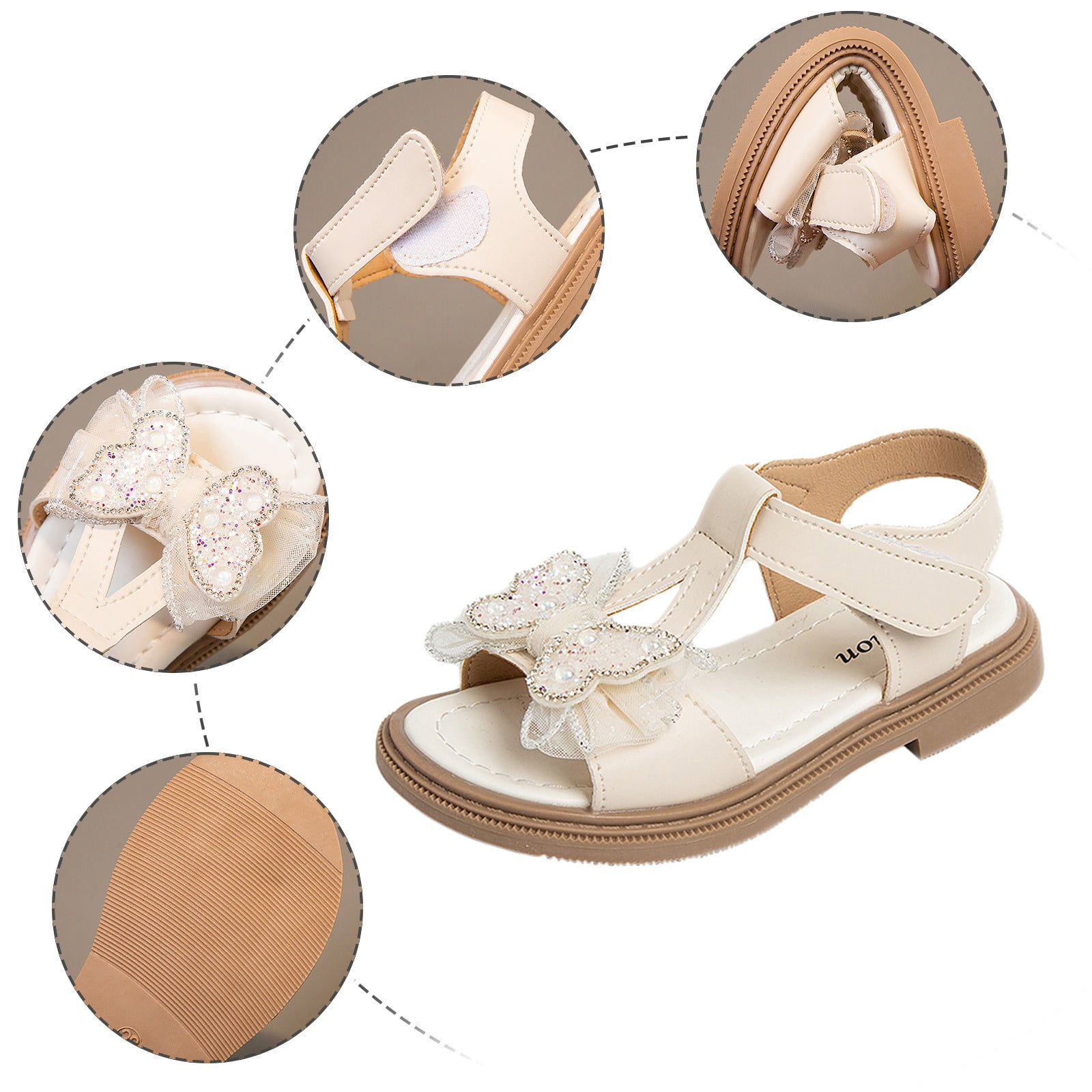 Kohls girls white sandals deals