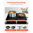 thumbnail image 2 of VEVOR 1800W 2 Burner Induction Cooktop Electric Countertop Burner Touch Control, 2 of 9