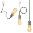 thumbnail image 1 of FSLiving J Type Track Light,Chrome Iron DIY Ceiling Spot Lighting, Flexibly Rotatable Light Goose Neck, Adjustable Island Lighting Mini Halo Track Mounted Pendant Lamp for Kitchen Island - 3 Lights, 1 of 8