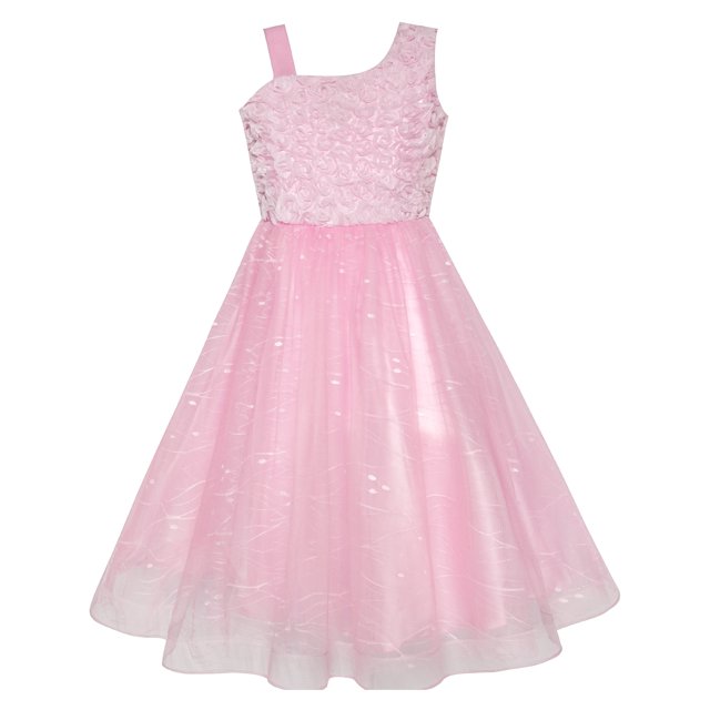 Flower Girl Dress One Shoulder Sparkling Pageant Wedding 10 Years