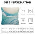 thumbnail image 5 of COMIO Beach Watercolor Blue Pillow Covers Sea Ocean Nature Scenery Decorative Throw Pillows Pillowcase Square Cushion Case for Couch Sofa Bed Bedroom Car Living Room,Blue, 5 of 5