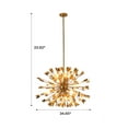 thumbnail image 4 of 35"  Modern Distressed Gold 14-Light Butterfly Sputnik Chandelier for Dining Room and Living Room, 4 of 7