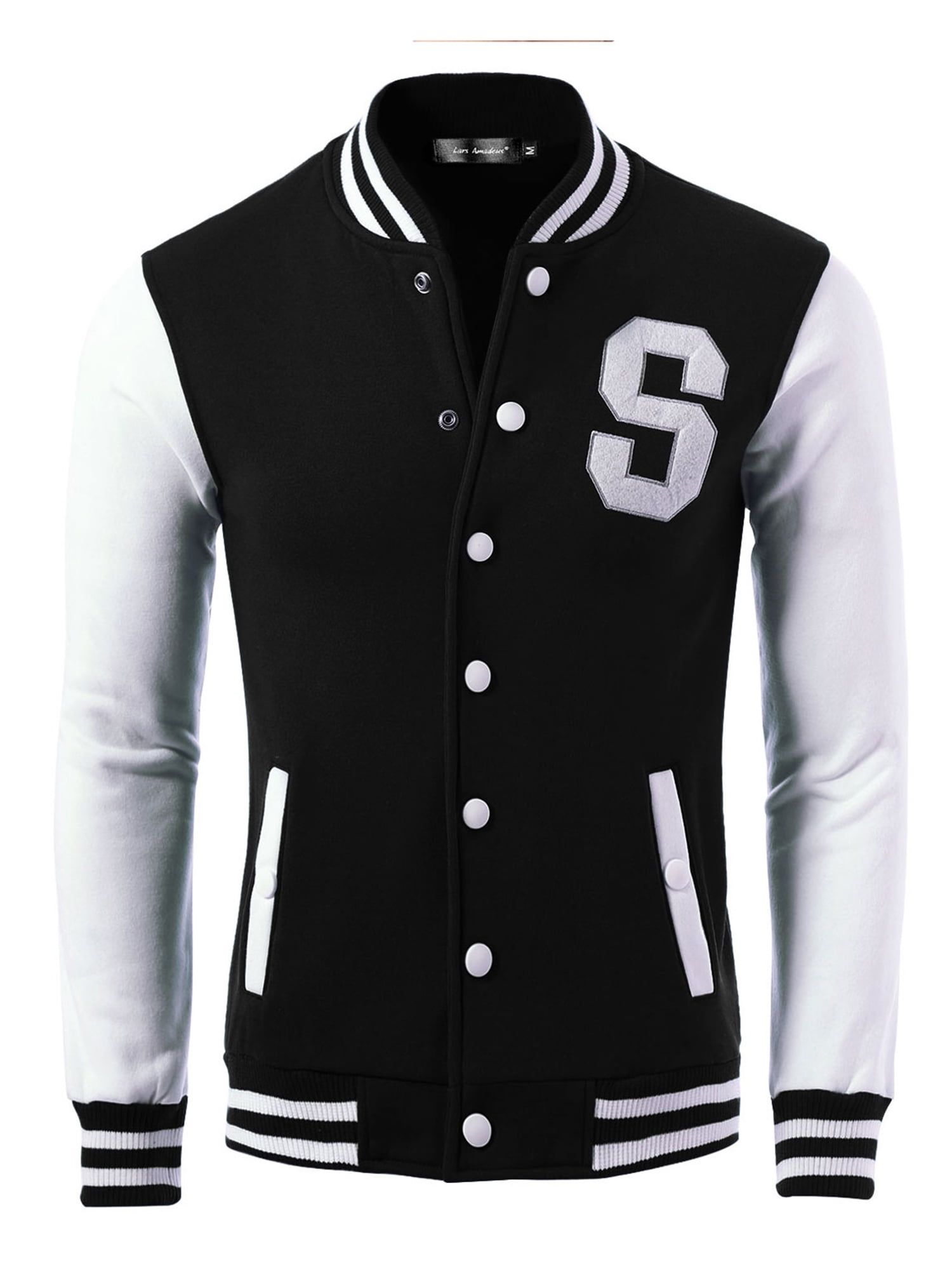 Lars Amadeus Men S Button Banded Collar Color Block Varsity Baseball Jacket Walmart Com Lars Amadeus Men S Button Banded Collar Color Block Varsity Baseball Jacket Walmart Com