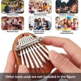 thumbnail image 4 of 8-Key Mini Thumb Piano, Portable Kalimba Musical Instrument for Beginners, Handcrafted Wood Finger Piano with Hanging Rope for Travel and Gift, 2.17-Inch, 4 of 8