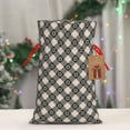 thumbnail image 5 of Naloa Daisy Plaid Black Drawstring Christmas Bags, 3D Xmas Gift Bags, Christmas Wrapping Bags, Xmas Goodie Bags, Treat Pouch Bags, Party Favor Bags-Small, 5 of 9