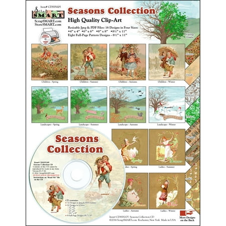 ScrapSMART Seasons Collection CD-ROM: Vintage and Contemporary Images for Scrapbook, Craft, Sewing