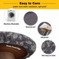 thumbnail image 3 of Elastic Fitted Round Tablecloth, Boho Purple Flower Waterproof Stretch Table Cover for 55"-60" Tables, Abstract Bohemia Pesley Floral Washable Outdoor Tablecloths for Patio, Picnic, Camping, 3 of 9