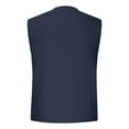 thumbnail image 3 of VBTAPA Men Plus Size Vest Basic Solid Cotton Linen Waistcoat Vintage Buckle Undershirt Loose Casual Sleeeveless Shirt with Pockets Navy XXXXL, 3 of 7
