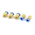 thumbnail image 1 of Unique Bargains 5Pcs Straight Connector 5mm Thread Quick Release Push In Fitting for 6mm OD Tube, 1 of 1