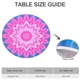 thumbnail image 6 of Pink Tie Dye Lotus Pattern Round Fitted Tablecloth with Elastic Edge,Dining Table Cover Waterproof,Outdoor Round Tablecloth for Camping,Dining,Indoor and Outdoor, 6 of 7