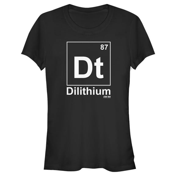 Junior's Star Trek Dilithium Element #87 Graphic Tee Black Large