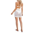 thumbnail image 6 of Liacowi Women Knitted Bikini Cover Ups Summer Crochet Cutout Drawstrings Slit Sarong Skirt for Beach Swimwear, 6 of 7