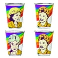 thumbnail image 1 of Juego de minivasos Silver Buffalo Golden Girls Rainbow Grid, paquete de 4, 1 of 8