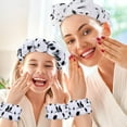 thumbnail image 4 of Spa Headband Wristband Set with Hair Clips – Puffy Makeup Headband for Women, Face Washing, Facial Mask, Shower Accessories, Gifts for Teen Girls, 4 of 7
