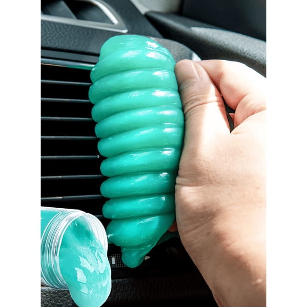 Gel limpiador para coche (2 unidades), reutilizable, para teclados, tipo slime, ideal para el interior del coche, ordenador, impresora y cámara.
