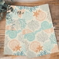thumbnail image 4 of Coastal Turquoise 1 Pack Kitchen Towel, Water Absorbent Dish Towel, Ocean Coral Starfish Shell Modern Sea Decorative Hand Towels - Quick Drying Cloth for Cooking Baking, 18x28 Inch, 4 of 8