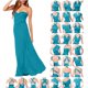thumbnail image 3 of Gibobby Vestido de fiesta para mujer Multi Wear Multi Rope Backless Sexy vendaje vestido túnica cóctel fiesta vestido de color sólido(H,G), 3 of 4