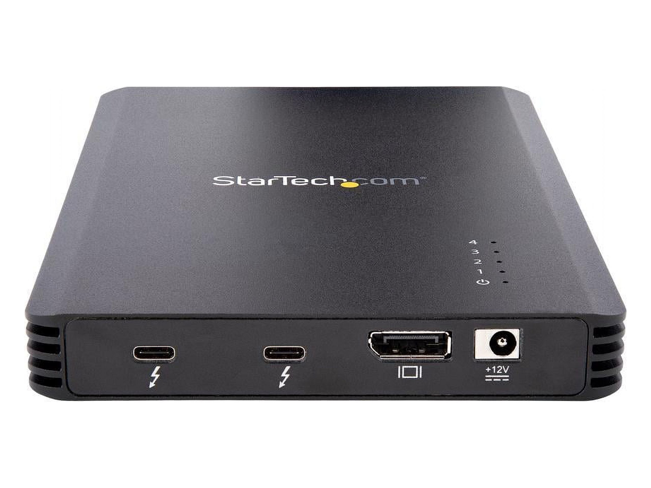 StarTech.com 4 Bay Thunderbolt 3 NVMe Enclosure, For M.2 NVMe SSD Drives, 1x DisplayPort Video and 2x TB3 Downstream Ports, 40Gbps