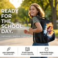 thumbnail image 5 of KUIFORTI Fire Rugby Backpack and Lunch Box for Elementary Primary Middle School Daily Use Set of 4 Fashion with Pencil Bags Lunch Bag Boys School Backpack, 5 of 7