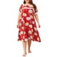 thumbnail image 1 of Vestido de tumbona para mujer, camisones sueltos de manga corta con estampado Floral, pijamas p CACAGOO Vestido, 1 of 7