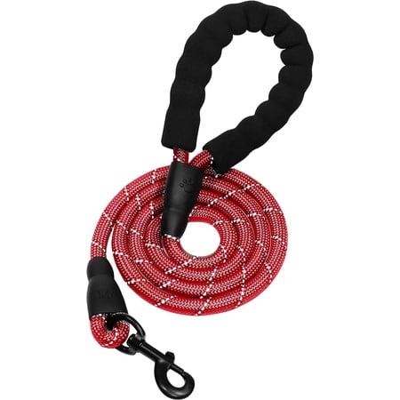 5FT Dog Leash Reflective Dog Leash with Highly Light Dog Walking Training Leashfor Large/Medium/Small Dogs Strong Rope Dog Leash with Comfort Handle 360°Swivel Hook