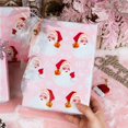 thumbnail image 2 of Pink Santa Wrapping Paper, Girl Christmas Wrapping Paper, Reversible Vintage Santa Claus, Snowflakes Theme Christmas Gift Wrap for Holiday Present Packaging (Mini Roll, 17 Inch X 33 Feet), 2 of 14