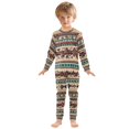 thumbnail image 6 of FORMRS Toddler Unisex Long Sleeve Top and Pants Pajama Set 2-Piece Sleepwear, Sizes 18M-8Y, Tribal Art, 6 of 6