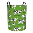 thumbnail image 2 of Kll Cows With Calfs Green Waterproof Foldable Laundry Hamper Bucket With Handles For Storage Bin,Kids Room,Home Organizer (Small), 2 of 8