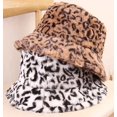 thumbnail image 2 of LinYooLi Trendy Winter Unisex Bucket Hats Leopard Warm Soft Fluffy Fisherman Hat Travel Outdoor, 2 of 5