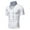 White, variant on ZVNAΖH Men's Cotton Short Sleeve T-shirts Drawstring Stand Up Collar Cycling Outdoor Windproof Tops Comfy Solid Color Slim Fit Pullover