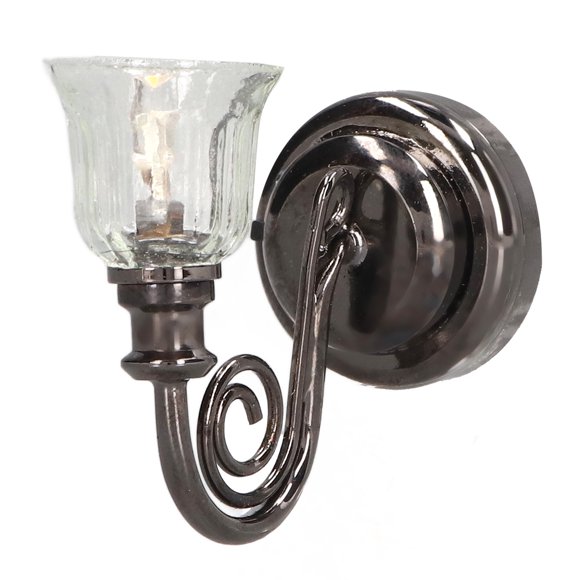 Lámpara De Pared Para Casa De Muñecas, Lámpara De Pared Para Casa De Muñecas, Aspecto Retro, Iluminación Cálida, Hecho A Mano, Metal, Plástico 1:12 Para Decoración