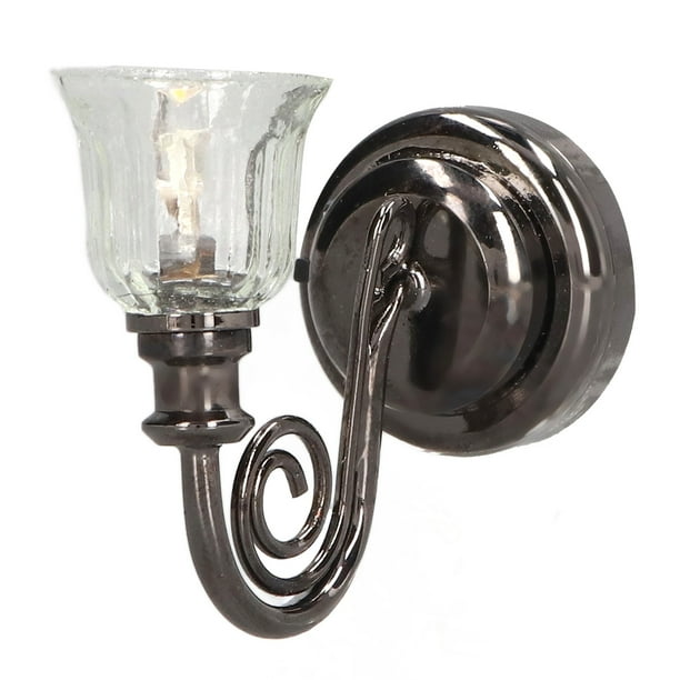 Lámpara De Pared Para Casa De Muñecas, Lámpara De Pared Para Casa De Muñecas, Aspecto Retro, Iluminación Cálida, Hecho A Mano, Metal, Plástico 1:12 Para Decoración