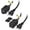 Black, variant on [UL Listed] chalian 2-Pack 16 AWG 2 Prong Short Extension Cord 3 ft, 13A 3-Outlet Extension Cords with Tamper Guard, 13 Amp, 1625 Watts, White