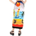 thumbnail image 3 of HAPPY BAY Women's Beachwear Summer Beach Wrap Bikini Wraps Sarong Swimwear Swim Cover up Skirt Bathing suit Swimsuit Pareo Coverups for Women One Size Black, Palm Tree, 3 of 3