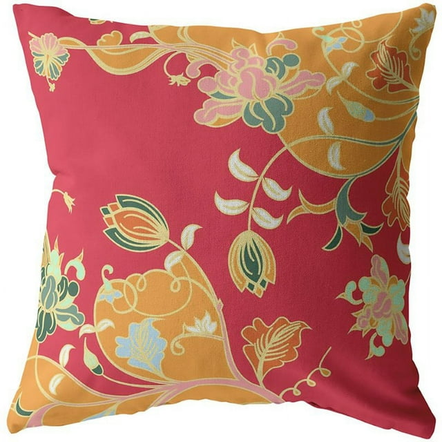 Oreiller en Tissu Intérieur / Extérieur avec Fermeture Éclair en Violet sur Gris20x20